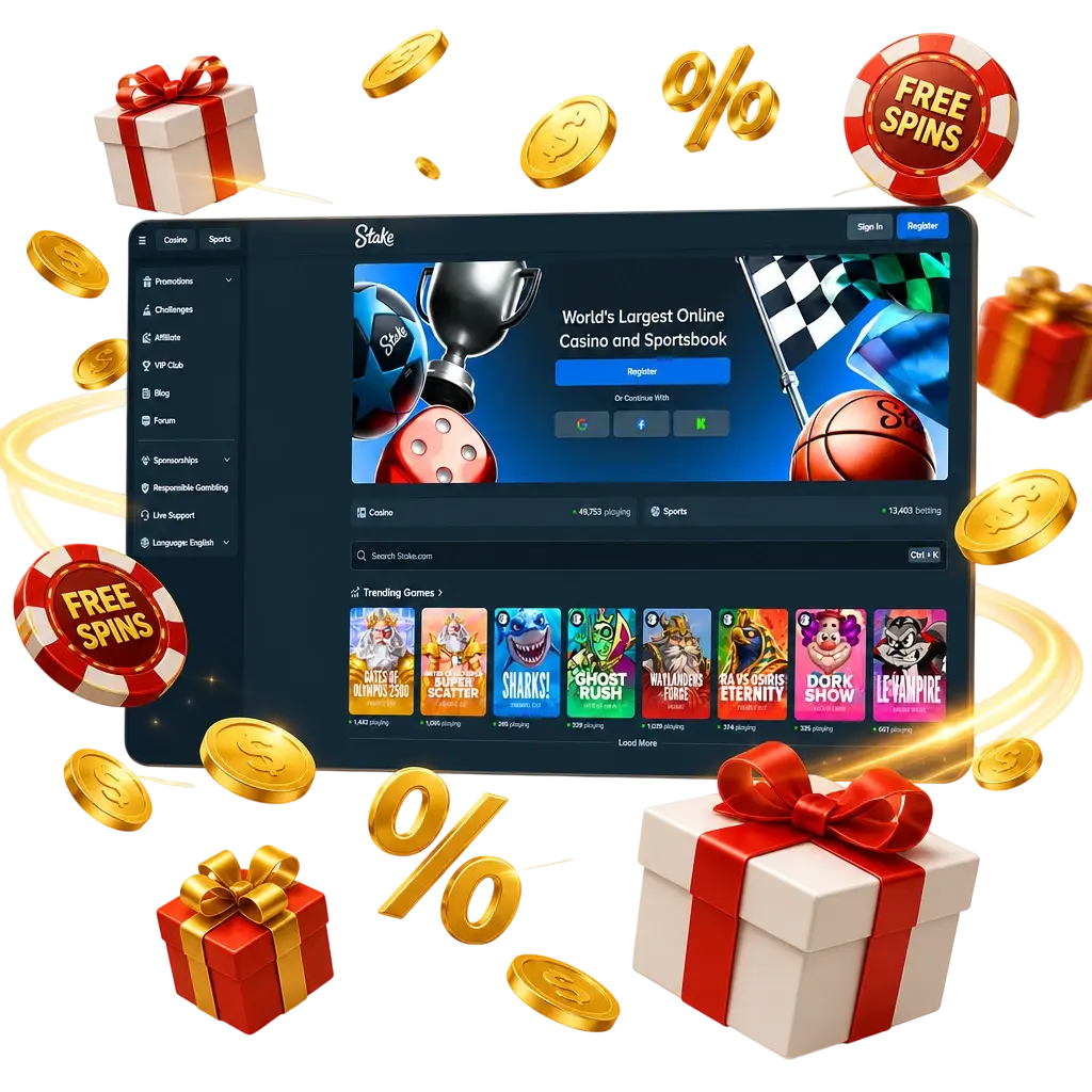 Stake Nigeria casino and sportsbook offering bonuses, promotions, and 3.5% rakeback on Dice, Crash, Plinko, and slots