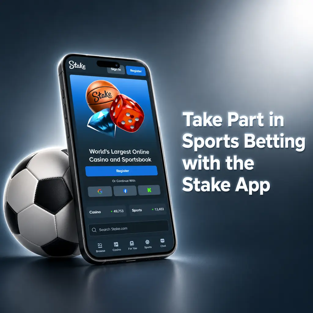 Stake app sports betting interface showing Live odds, bet slip, and popular leagues like EPL, NBA, and UFC.