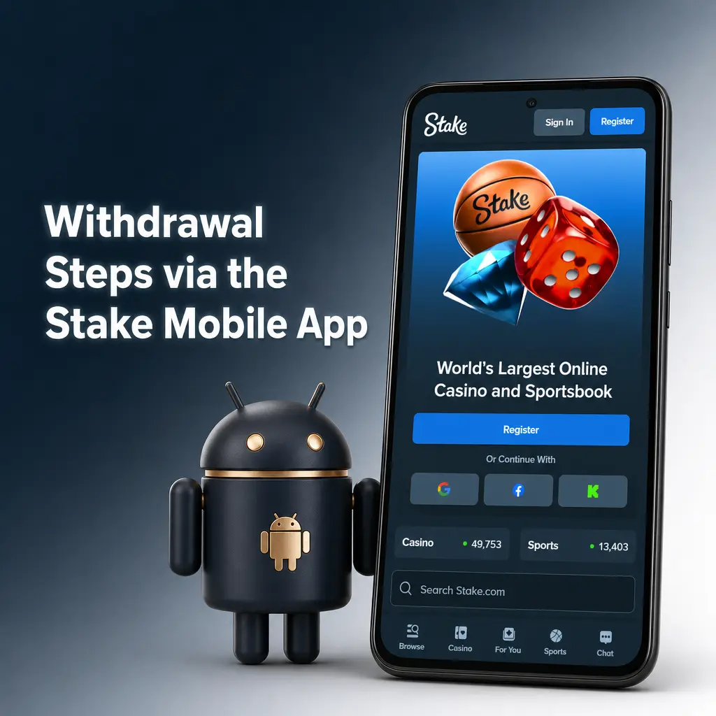 Step-by-step guide to withdrawing funds using the Stake mobile app on Android devices